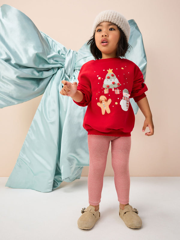 Red Christmas Characters Sweatshirt & Leggings Set (3mths-7yrs)