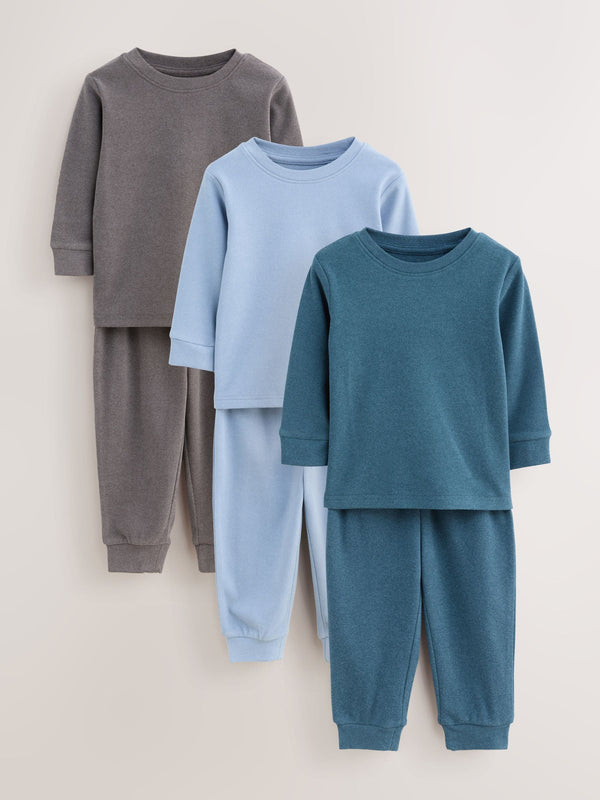 Blue/Navy/Grey Relaxed Fit Pyjamas 3 Pack (9mths-12yrs)