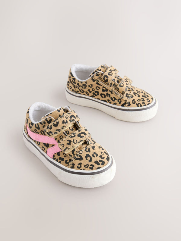 Animal Print Standard Fit (F) Touch Fastening Trainers