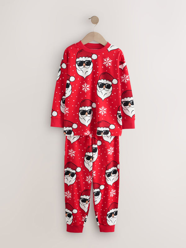 Red Santa Single Jogger Xmas Pyjamas (3-16yrs)