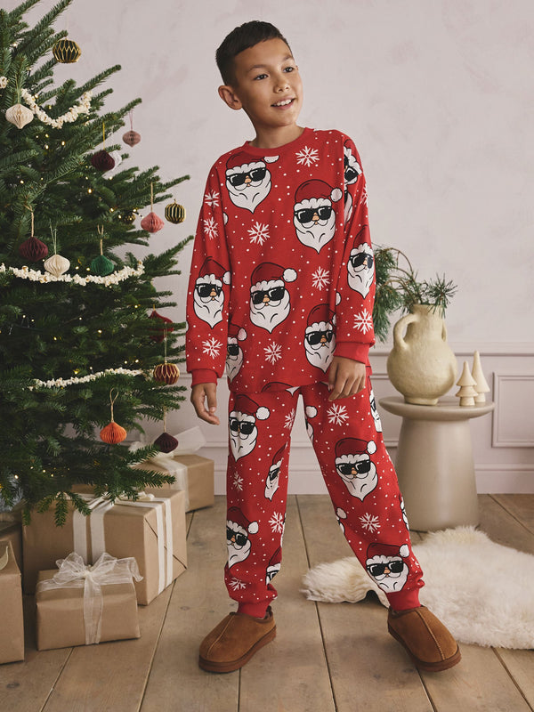 Red Santa Single Jogger Xmas Pyjamas (3-16yrs)