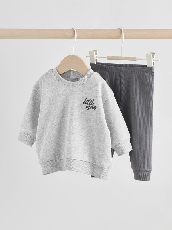 Mono Little Man Baby Sweatshirt and Leggings Set (0mths-3yrs)