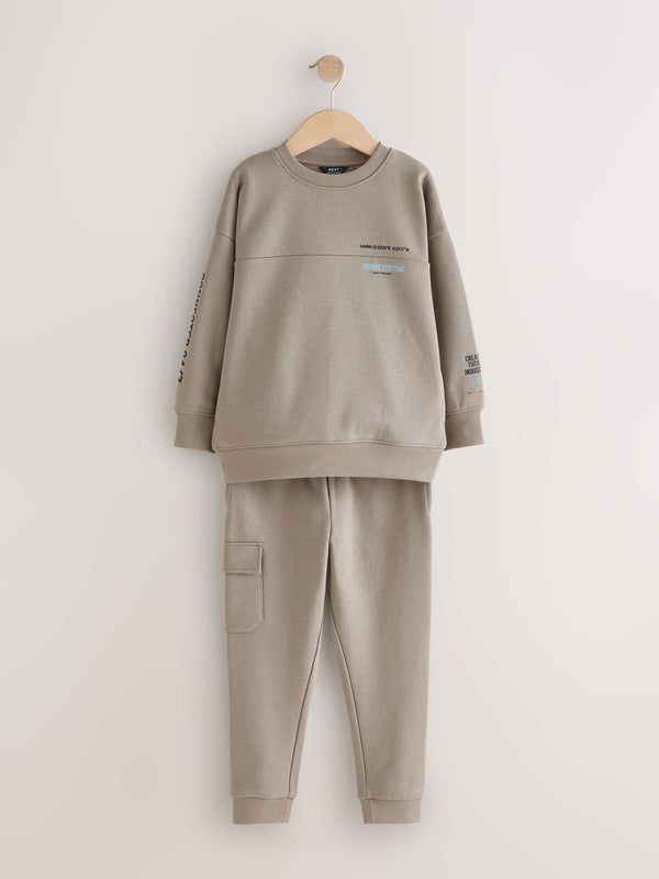 Stone Utility Crew Hoodie and Joggers Set (3-16yrs)