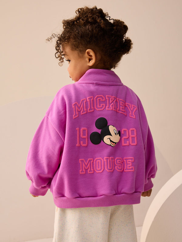 Purple Disney Mickey Mouse Quarter Zip Sweatshirt (3mths-7yrs)