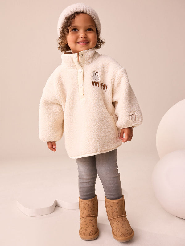 Cream Miffy Half Popper Fleece (3mths-7yrs)