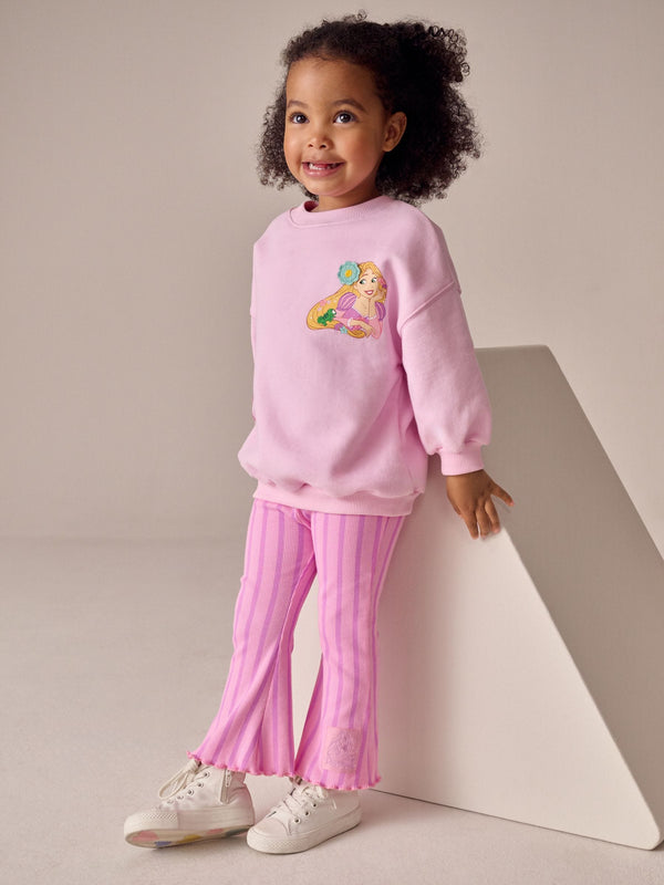 Pink Rapunzel Disney Princess Sweatshirt & Flare Leggings Set (3mths-7yrs)