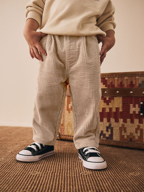 Stone Textured Corduroy Pull On Trousers (3mths-7yrs)