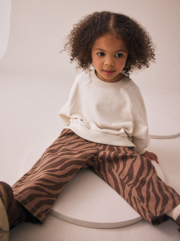 Zebra Print Wide Leg Jeans (3mths-7yrs)