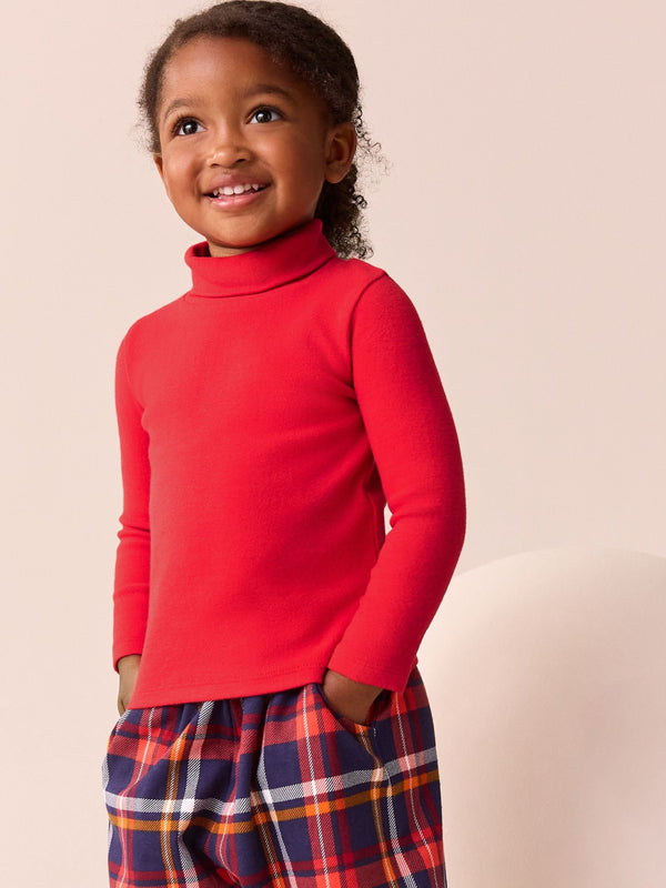 Red Long Sleeve Roll Neck Top (3mths-7yrs)