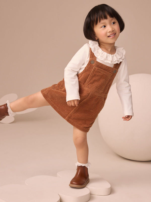 Brown Cord Pinafore Dress (3mths-8yrs)