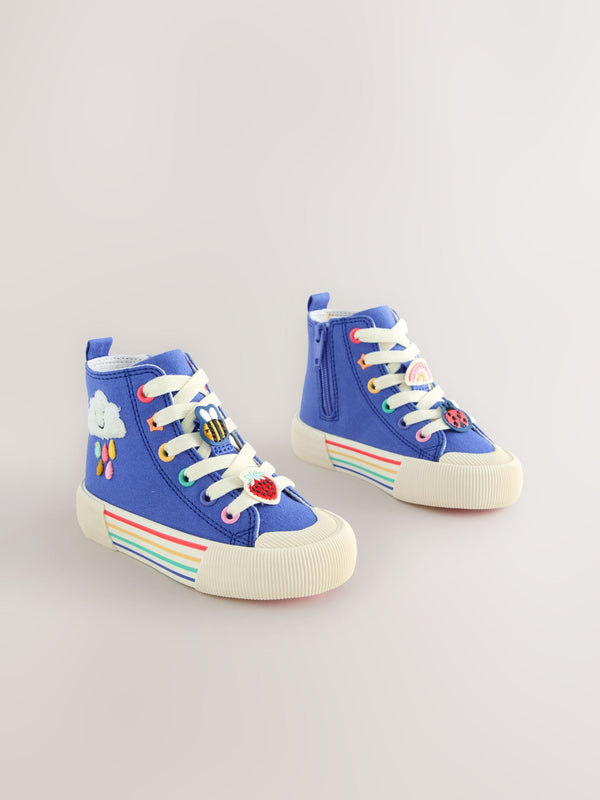 Blue Character Appliqué Standard Fit (F) High Top