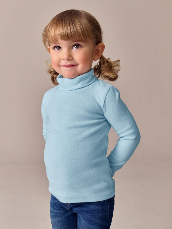 Blue Long Sleeve Roll Neck Top (3mths-7yrs)