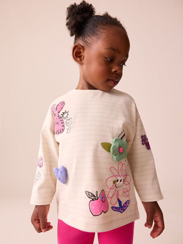 Ecru White Long Sleeve T-Shirt (3mths-7yrs)