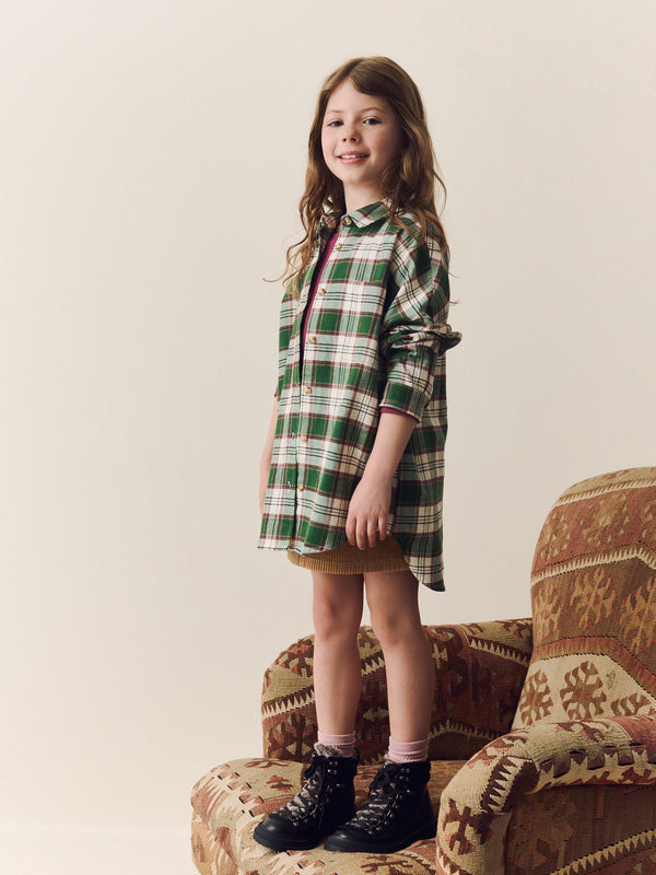 Green Check Shirt (3-16yrs)