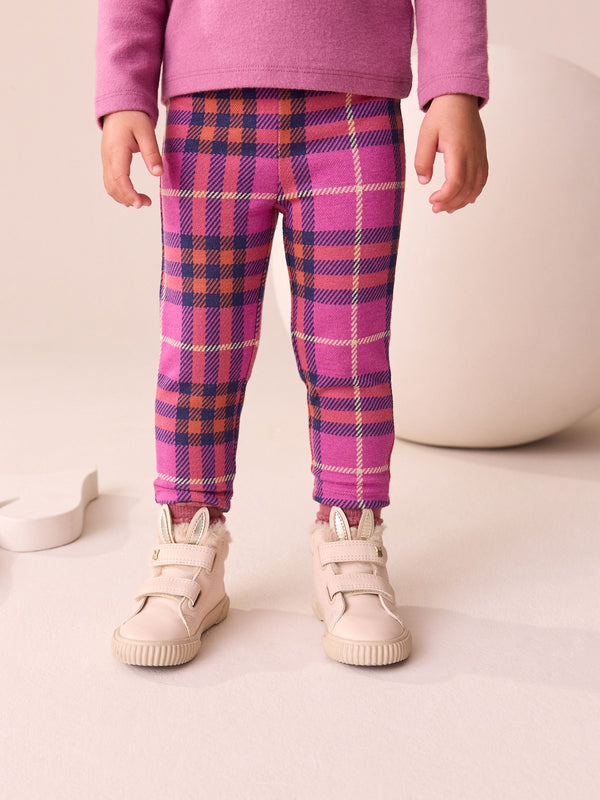 Purple Check Leggings (3mths-7yrs)