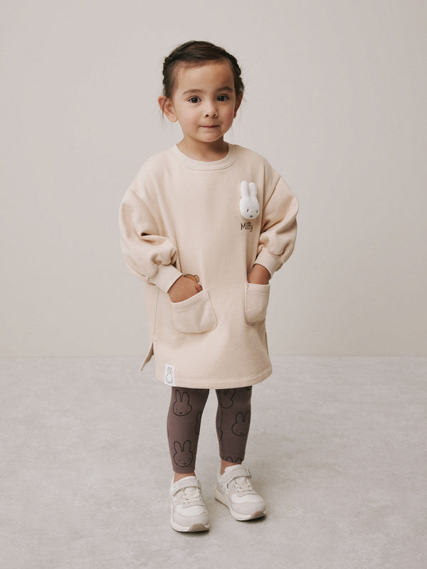Cream Miffy Sweat Dress & Leggings Set (3mths-7yrs)