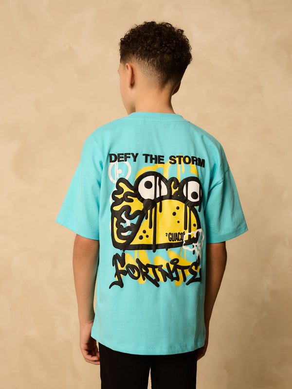 Blue Fortnite Print Short Sleeved T-Shirt (4-16yrs)