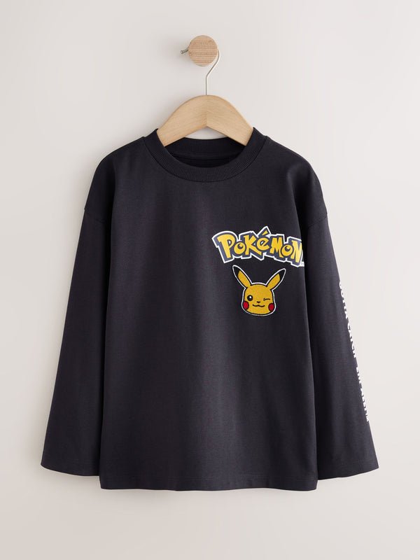 Navy Long Sleeve Pokemon T-Shirt (3-16yrs)