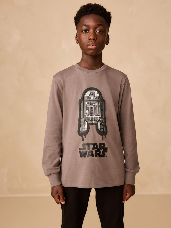 Charcoal Grey Long Sleeve Star Wars T-Shirt (3-16yrs)