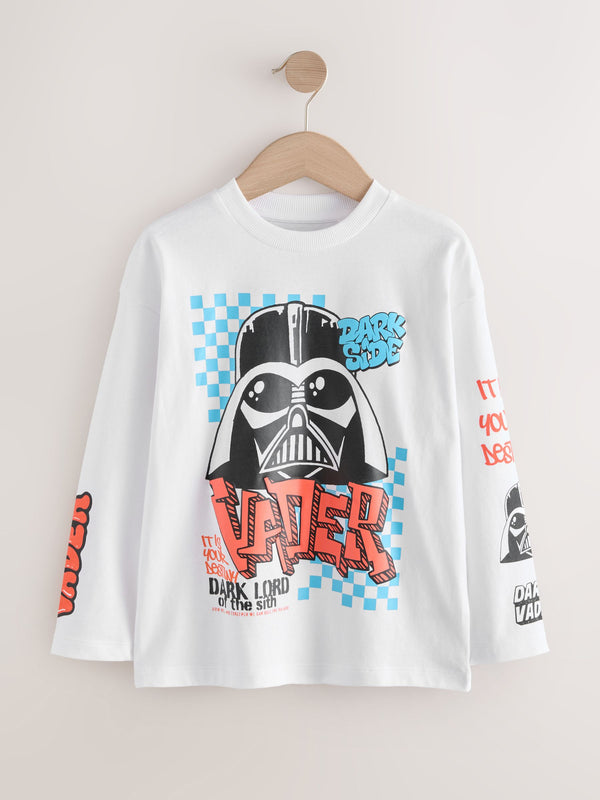 White Long Sleeve Star Wars T-Shirt (3-16yrs)