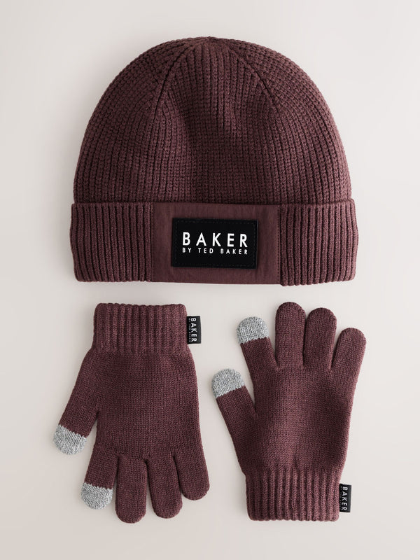 Baker by Ted Baker Boys Beanie and Gloves Set