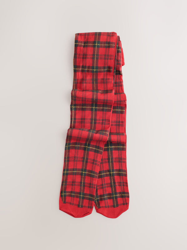 Red Tartan 40 Denier Tights