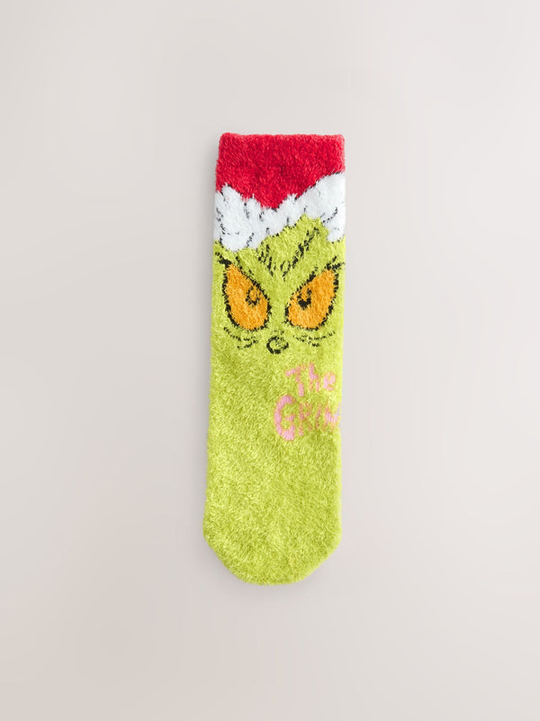 Green The Grinch Christmas Cosy Socks