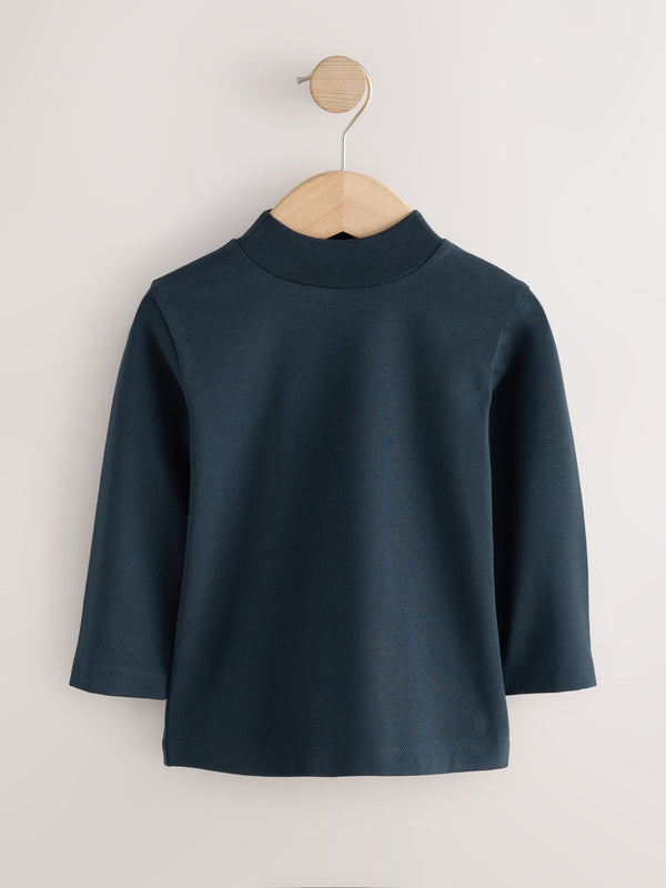 Navy Long Sleeve Turtle Neck T-Shirt (3mths-7yrs)