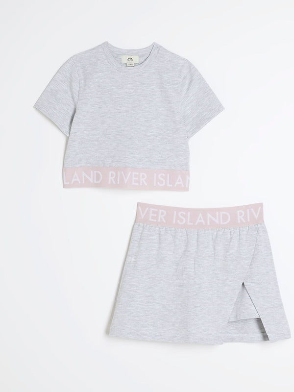 River Island Pink Waistband Top and Skort Set