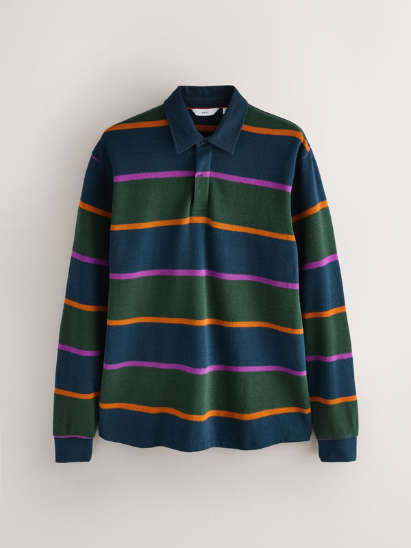 Dark Blue/Green Stripe Rugby Shirt