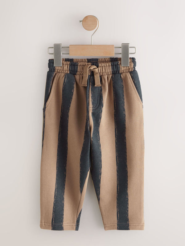 Black/Brown Patterned Jersey Joggers (3mths-7yrs)