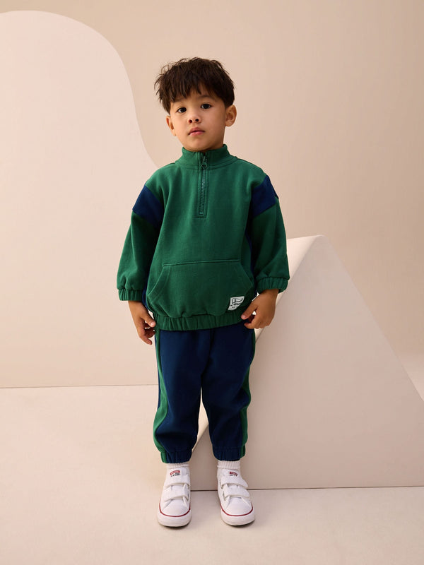 Green Half Zip Top and Joggers Set (3mths-7yrs)