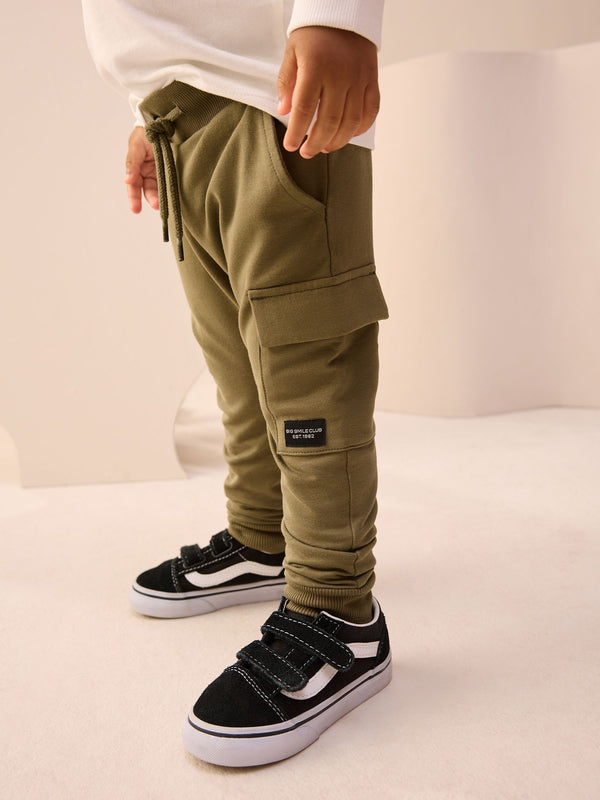Khaki Green Skinny Utility Joggers (3mths-7yrs)
