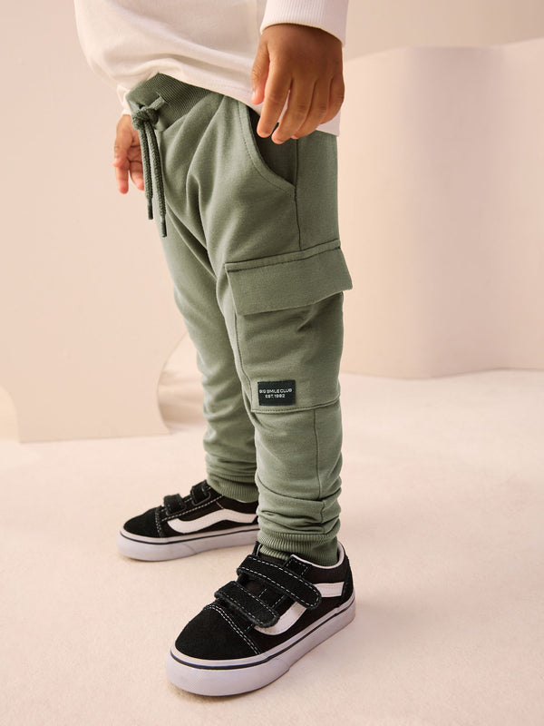 Khaki Green Skinny Utility Joggers (3mths-7yrs)