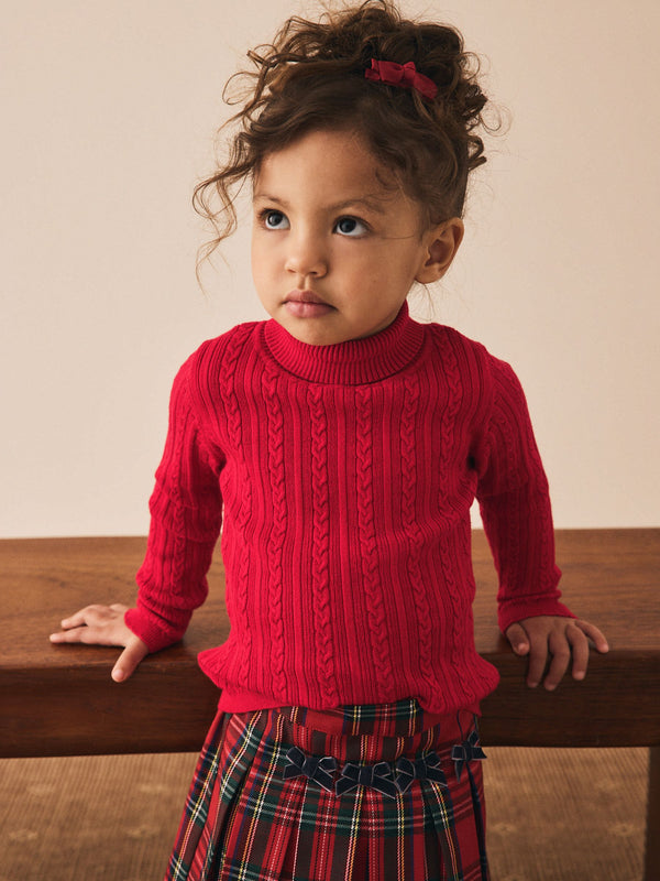 Red Roll Neck Jumper (3mths-10yrs)