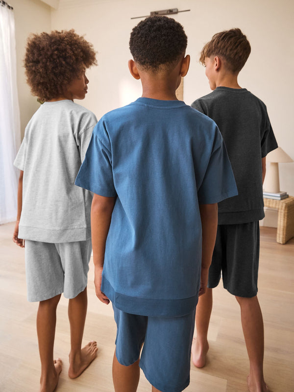 Navy/Grey Long Leg Pyjamas 3 Pack (3-16yrs)