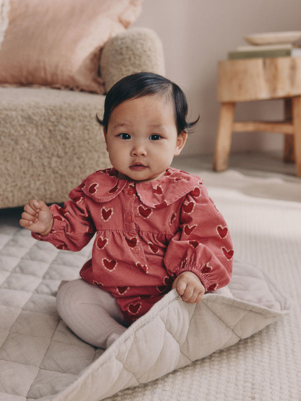 Red/Pink Heart Baby Bloomer Rompers Set 2 Piece with Tights (0mths-3yrs)