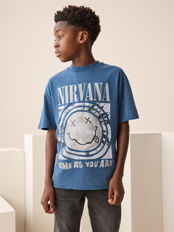 Indigo Blue Nirvana Band T-Shirt (3-16yrs)