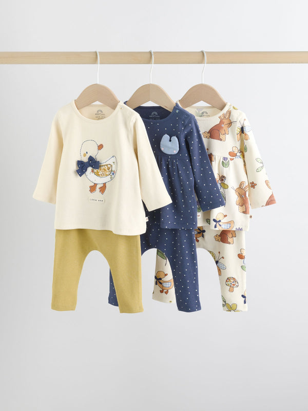 Ecru Long Sleeve Top And Leggings Set 6 Piece (0mths-3yrs)
