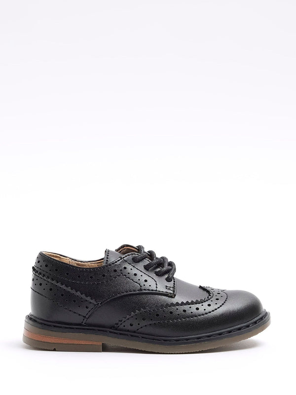 River Island Black Boys Brogue Shoes