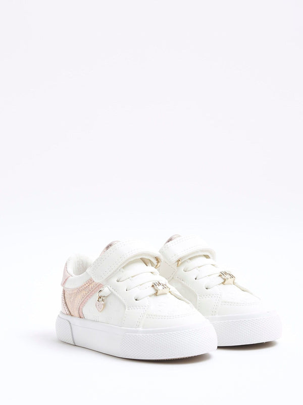 River Island White Mono Trainers