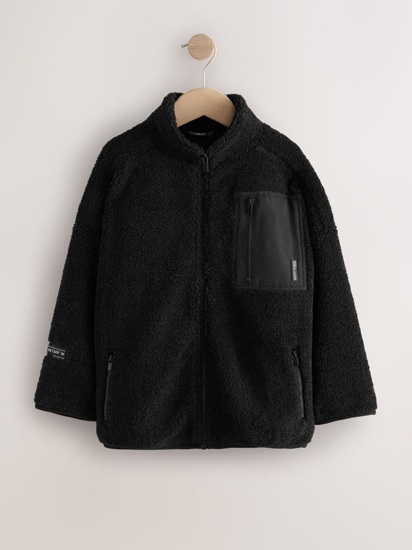 Black Zip Through Fleece (3-16yrs)