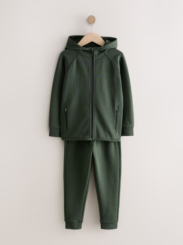 Khaki Green Tech Sportswear Hoodie and Joggers Set (3-16yrs)