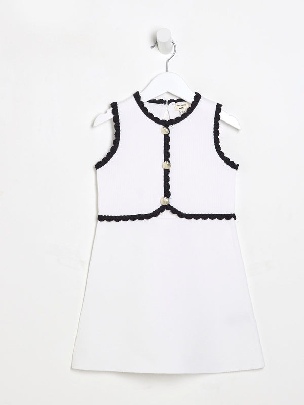 River Island White Cut Out Shell Dress