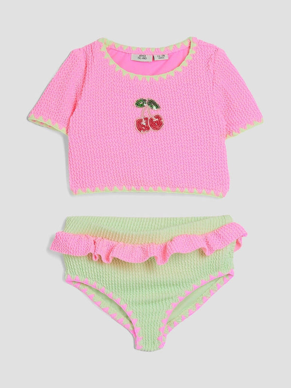 River Island Pink Girls T-Shirt Bikini