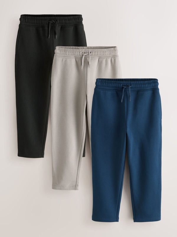 Multi 3pk Non Cuff Joggers (3-16yrs)