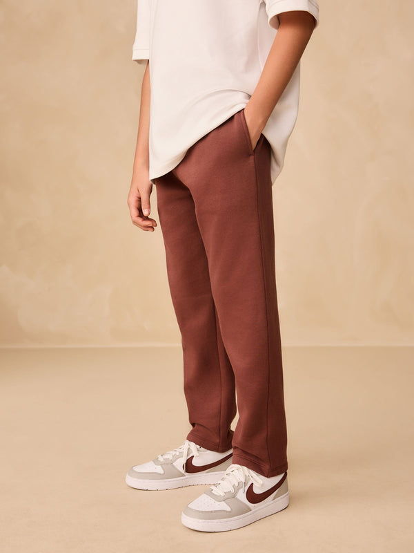 Brown Regular Fit Regular Fit Non Cuff Joggers (3-16yrs)