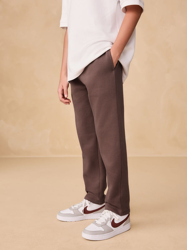 Brown 1 Pack Non Cuff Regular Fit Joggers (3-16yrs)