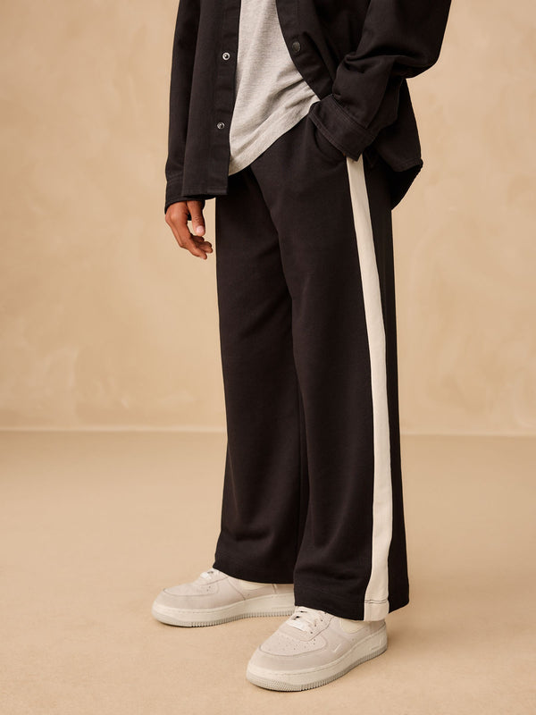 Black Wide Leg Panel Joggers (3-16yrs)