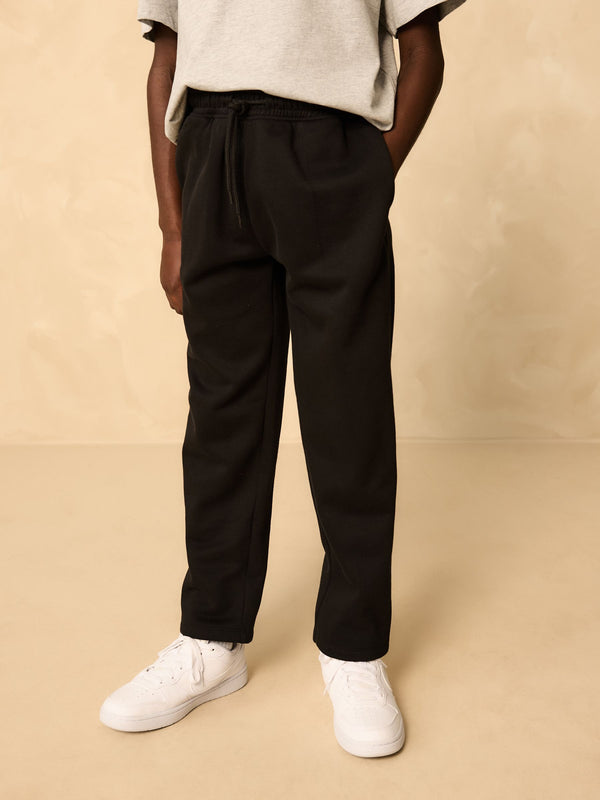Black 1 Pack Non Cuff Regular Fit Joggers (3-16yrs)